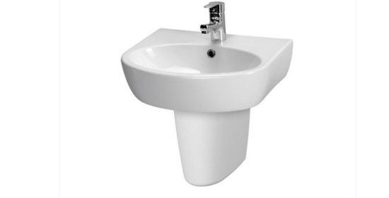 Izlietne Parva ar maisītāja caurumu 50cm, balta